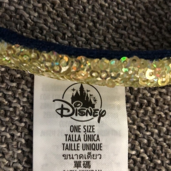 Disney Minnie Mouse Sequined Headband Gold Blue Headband 50th Anniversary - Picture 12 of 16
